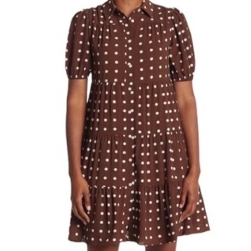 Eliza J Black & White Polka Dot Dress